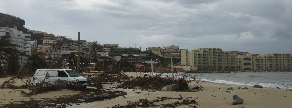 Hurricane Maria passes South of St. Maarten