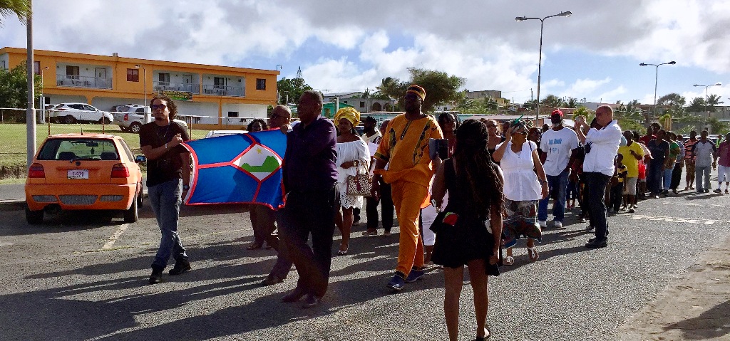 Silent protest against Dutch intervention St. Eustatius